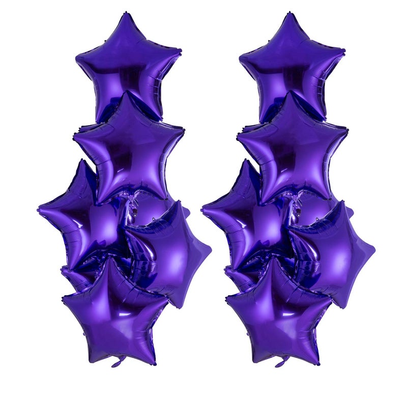 Adeer 18 Inch Purple Star Mylar Balloons Helium Balloons Foil Party Balloons for Baby Shower Wedding Birthday Party Decorations, Pack of 20 - Image 2